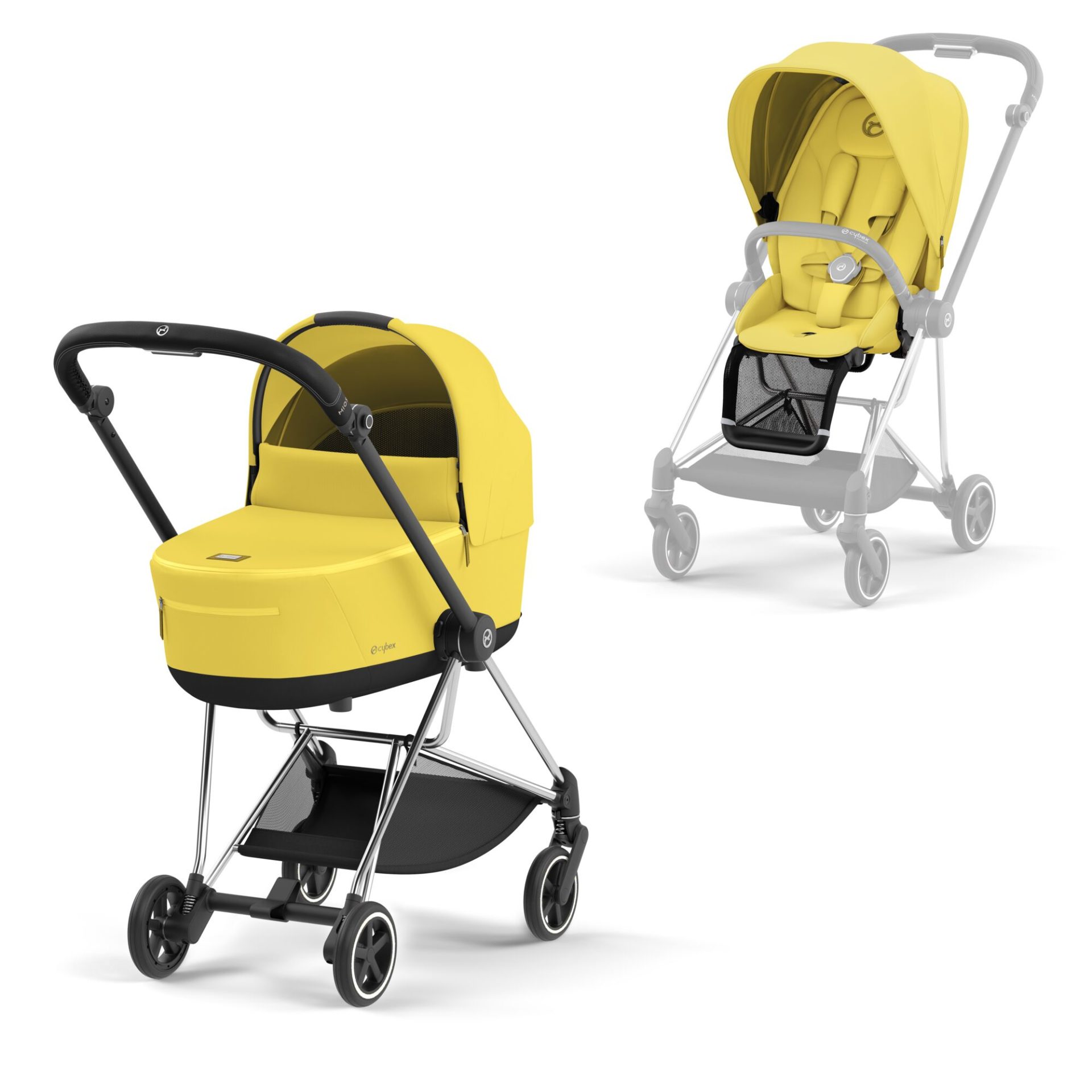 Cybex Mios Mustard Yellow + Chrome Black Frame Детская коляска 2in1