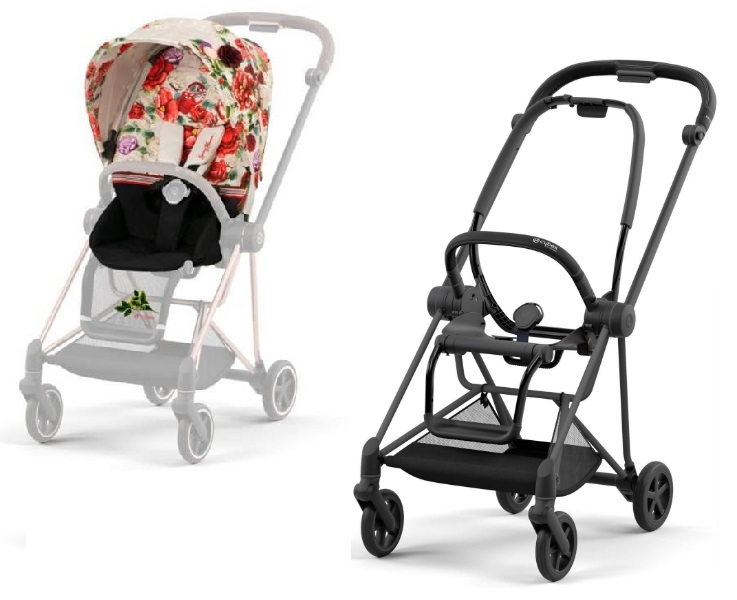 Cybex Mios Spring Blossom Light + Matt Black Frame Прогулочная коляска