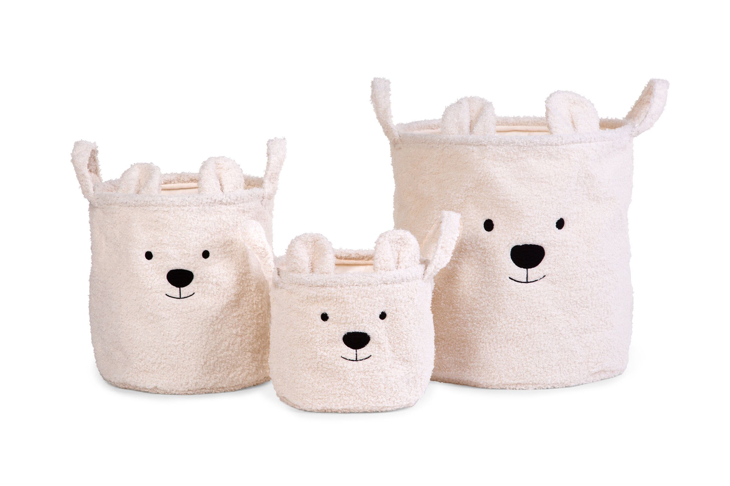 Корзина для хранения 3 шт. Childhome Teddy Off white