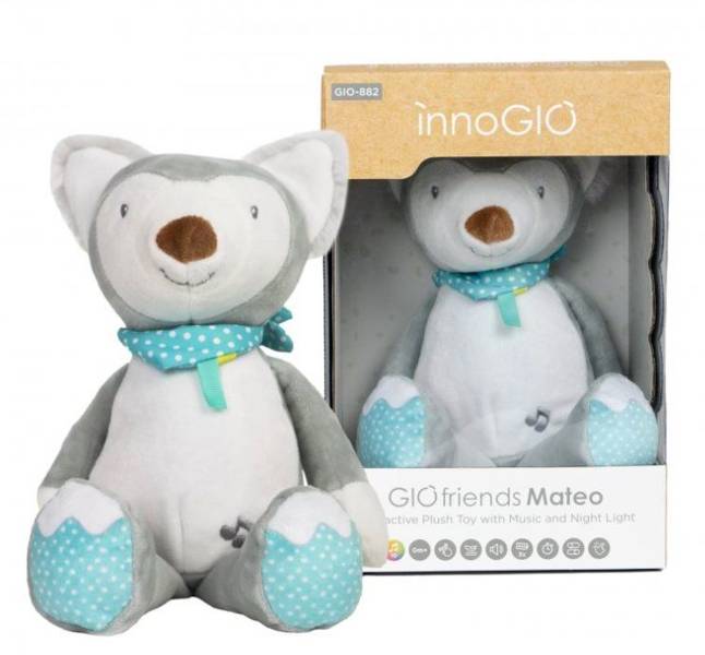 INNOGIO GIOfriends Mateo 2in1 Ночник Игрушка для сна с розовым шумом