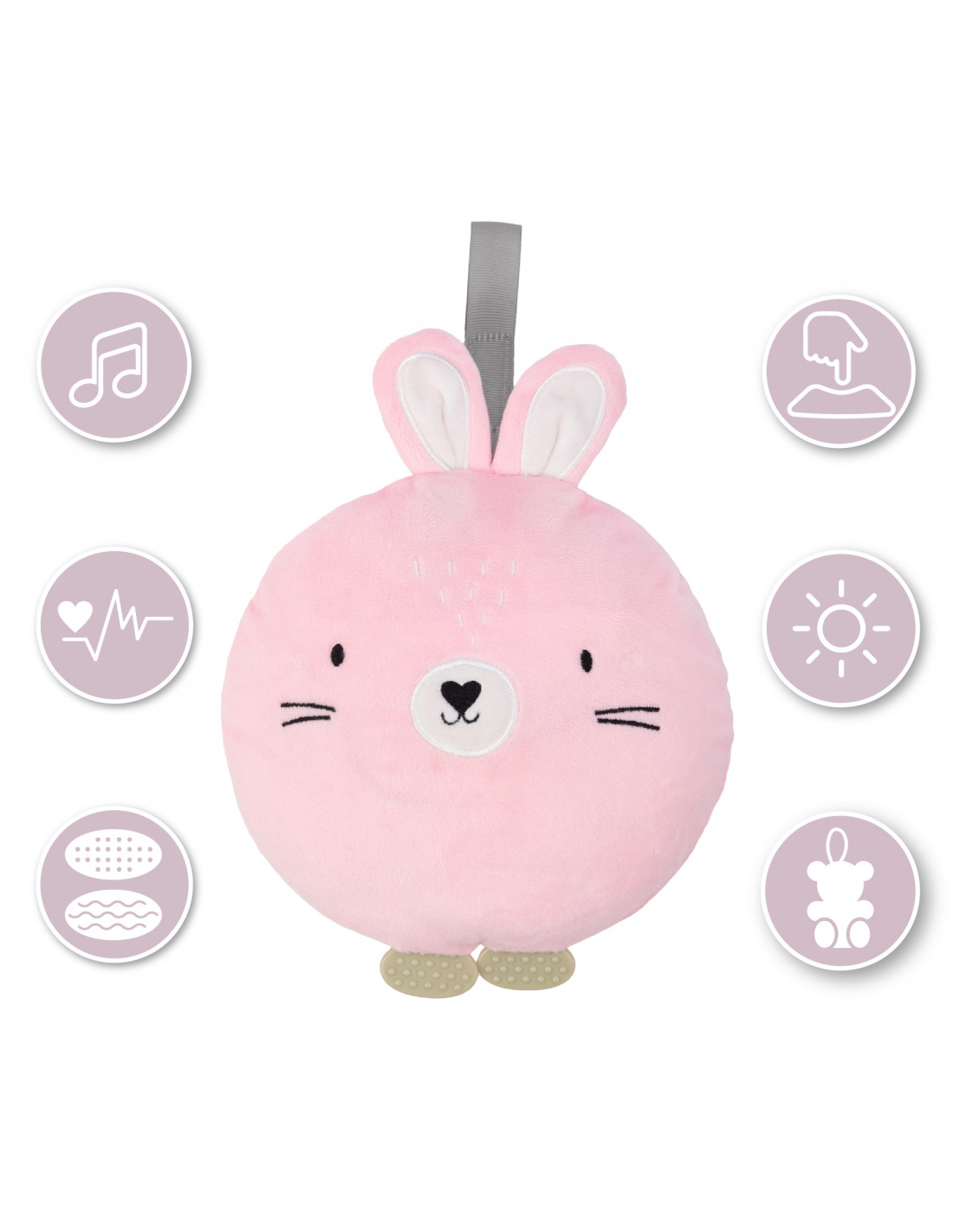 MoMi Lulu Pink Игрушка для сна с розовым шумом Ночник