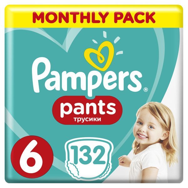 Pampers Pants подгузники 6 размер 132 шт.