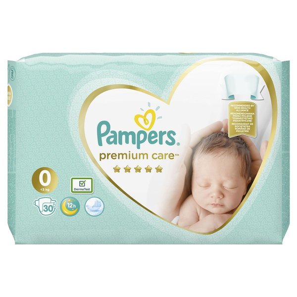 Pampers Premium Care подгузники 0 размер 30 шт.