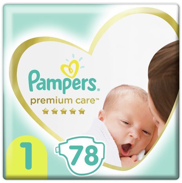 Pampers Premium Care подгузники 1 размер 78 шт.