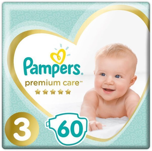 Pampers Premium Care подгузники 3 размер 60 шт.