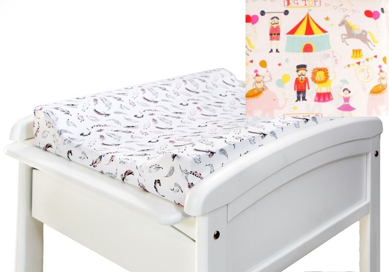 Пеленальная поверхность твёрдым дном TROLL Circus Changing pad with wooden base