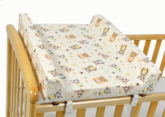 Пеленальная поверхность твёрдым дном TROLL Owls Changing pad with wooden base