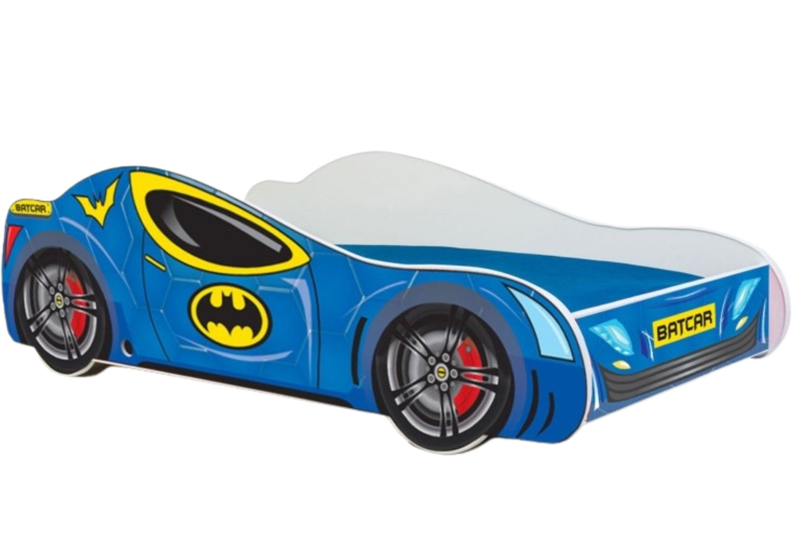 Детская кровать Batcar 140x70 с матрасом Blue