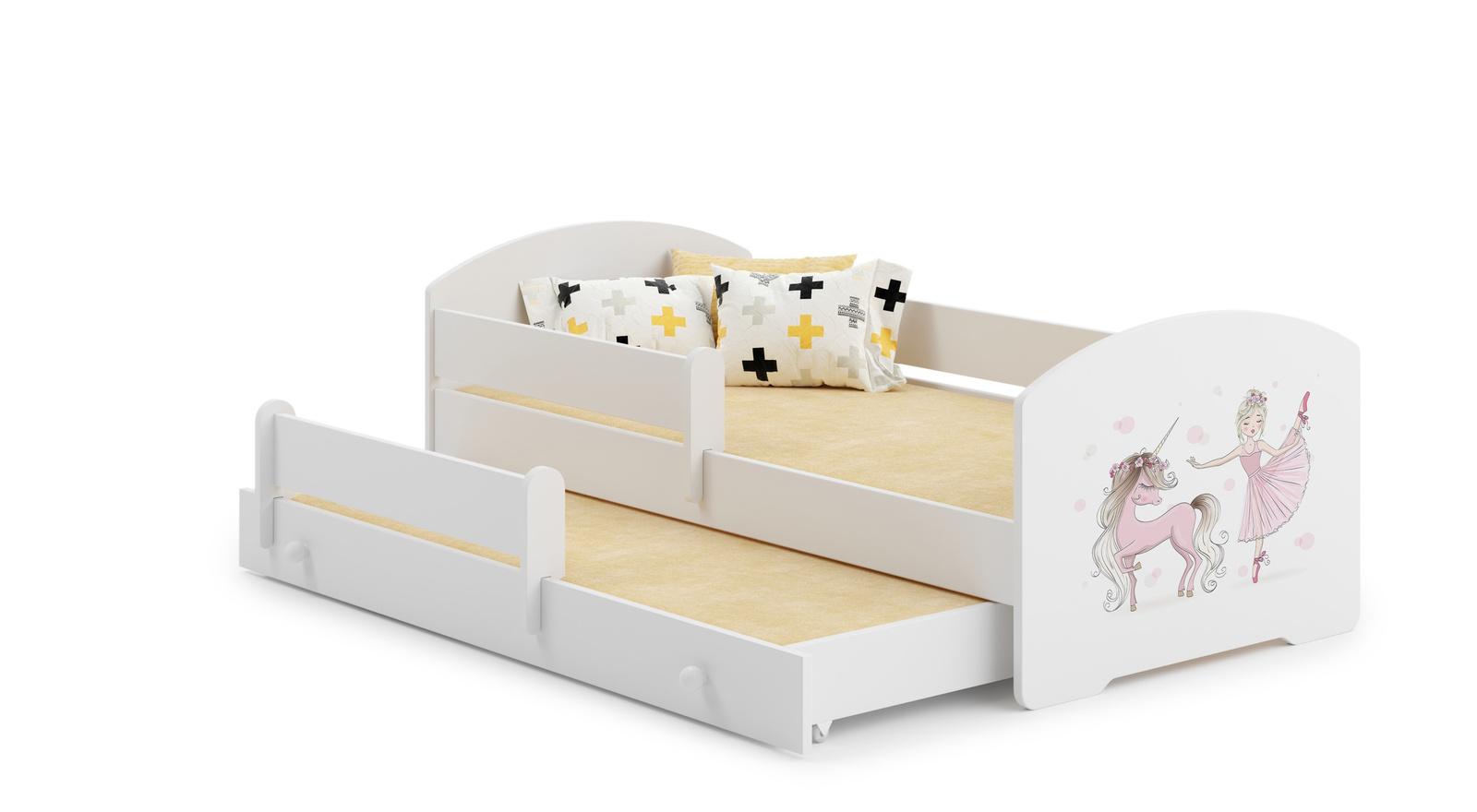 Двухместная кровать LUK 160x80 Girl with unicorn