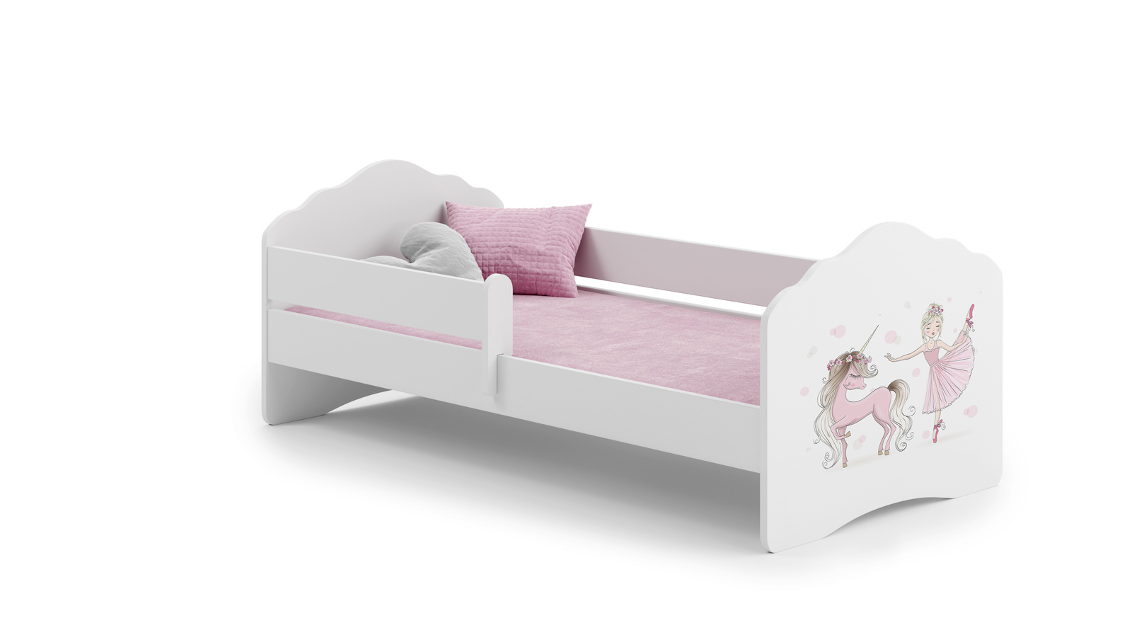 Детская кровать FALA с бортиком 140x70 Girl with unicorn