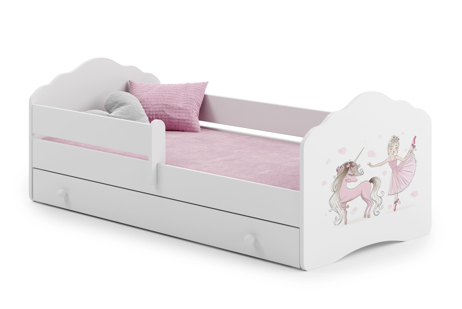 Детская кровать FALA с ящиком 160x80 Girl with unicorn