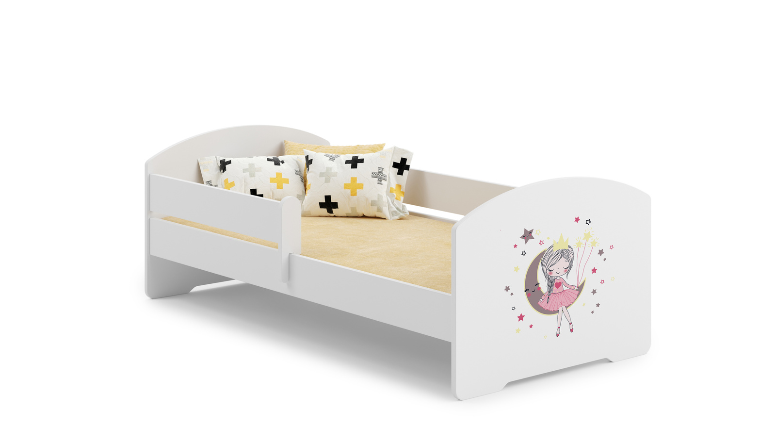 Детская кровать LUK 140x70 с бортиком Sleeping princess