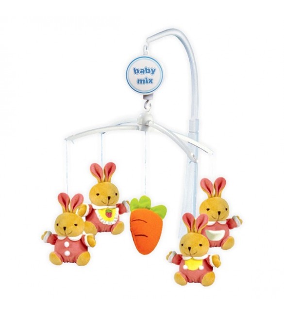 Muzikālais karuselis RABBITS BabyMix 10250