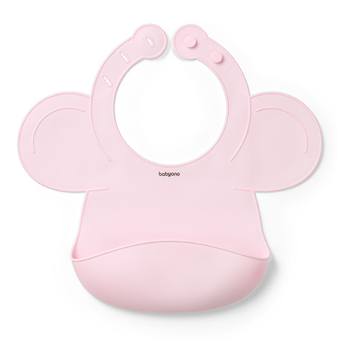 Силиконовый нагрудник BabyOno 1639/02 pink