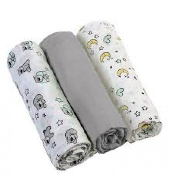 Kомплект муслиновых пелёнок BabyOno 348/01 grey 3 шт.