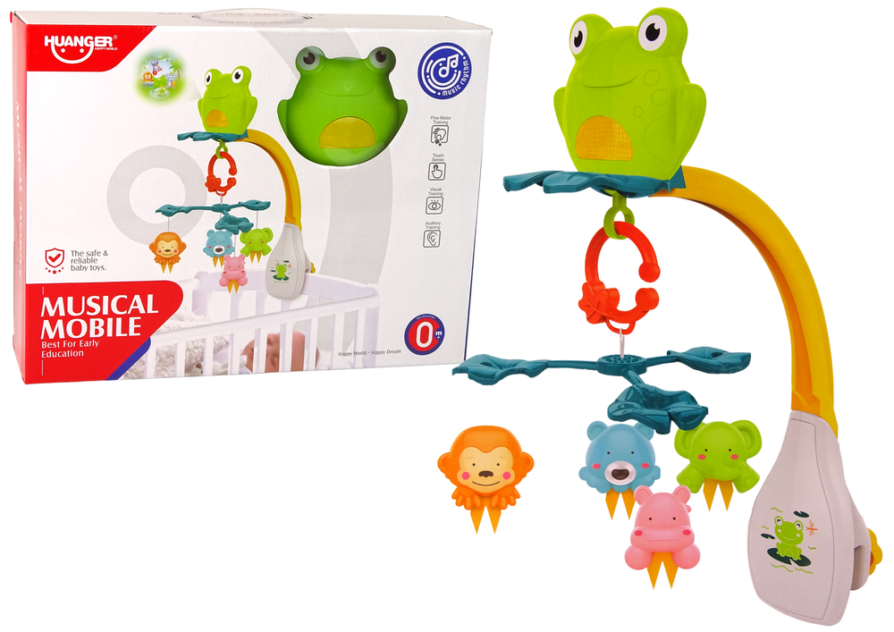 Animal Green Frog Melodie Cot Carrousel