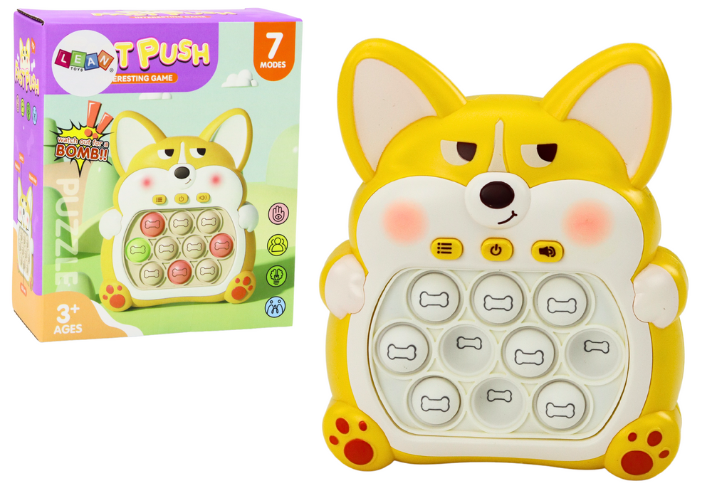 Arcade Game Console Pop-It Fox 7 Game Modes Yellow