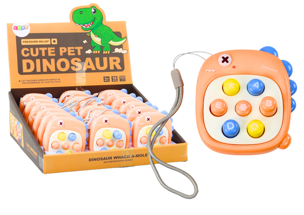 Arcade Game Whack A Mole Letters Dinosaur Orange