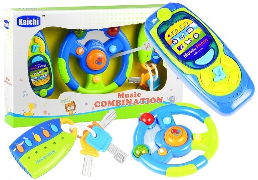 Baby Car Set Keys Steering Wheel Mobile Phone