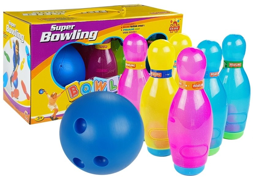 Big Bowling Set 6 pcs Colorful Pins + Bowling Ball