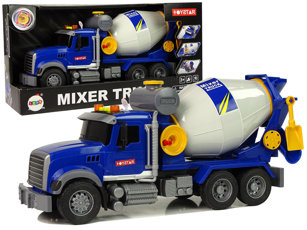 Blue Concrete Mixer Rotating Pear Lights Sounds