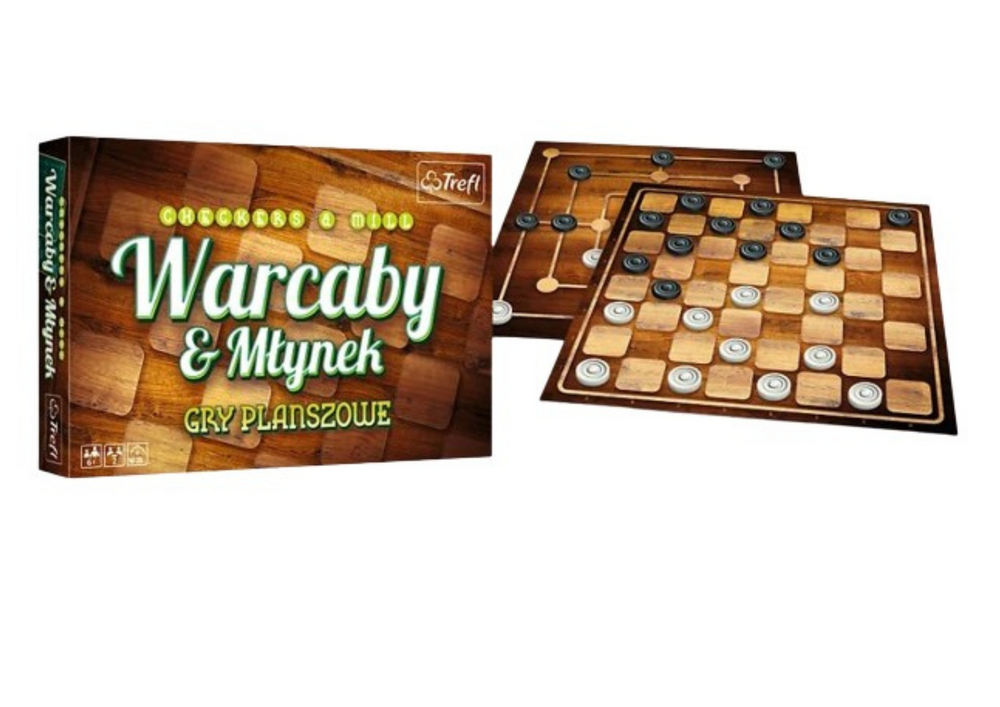 Board Game Checkers and Mill Trefl 01681