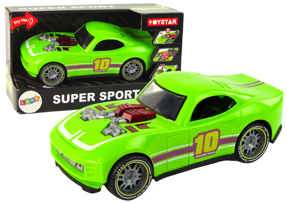 Car 1:14 Car Green Sports Sound Lights Vehicle