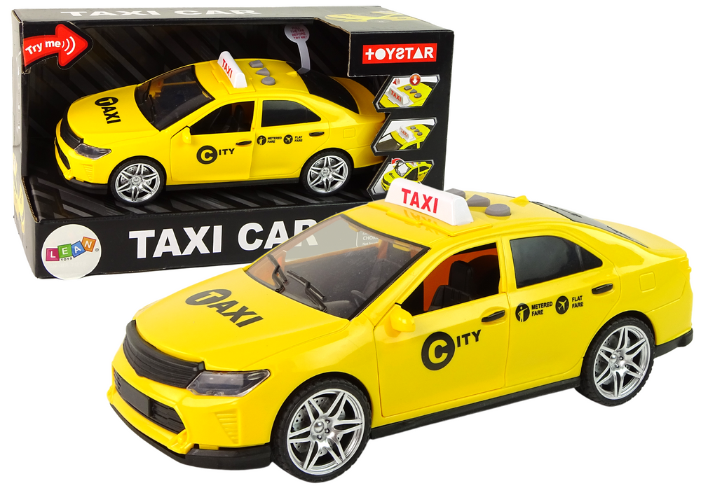 Car Taxi Vehicle 1:14 Lights Sounds Yellow