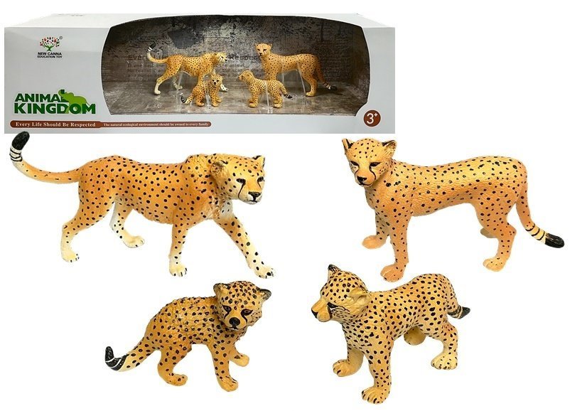 Cheetah Educational Figures 4 pieces Savannah