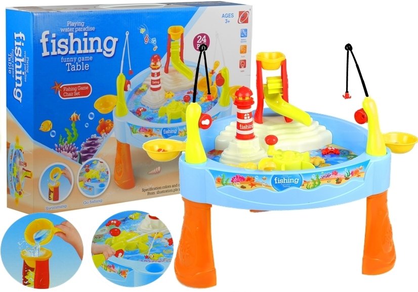 Colorful Fishing Table With Fishing Rods For Kids