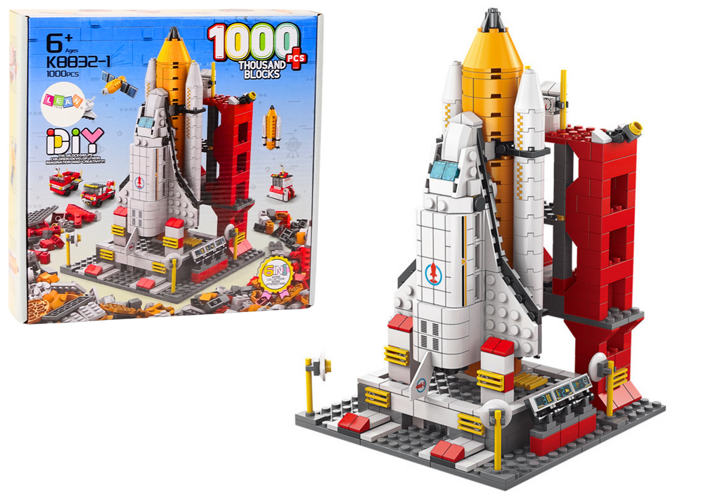 Construction Bricks Space Rocket 6in1 Space Vehicles 1000 pcs.