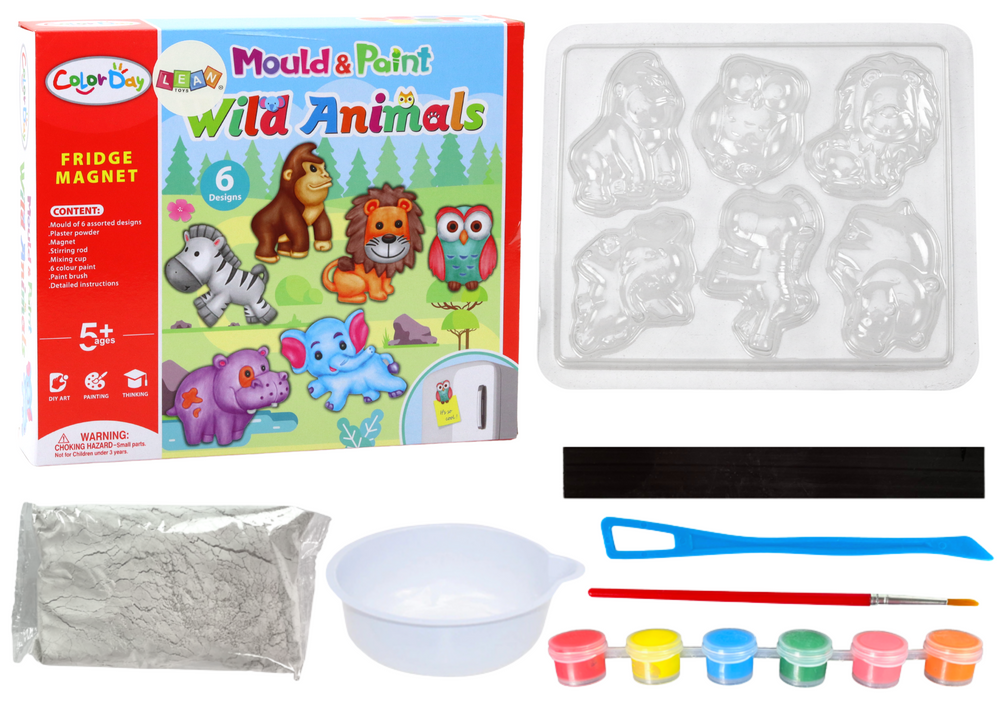 Creative DIY Kit of Plaster Animals Magnets