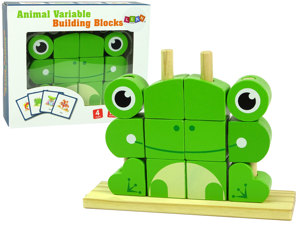 Creative Spatial Wooden Bricks 3D Frog Puzzle