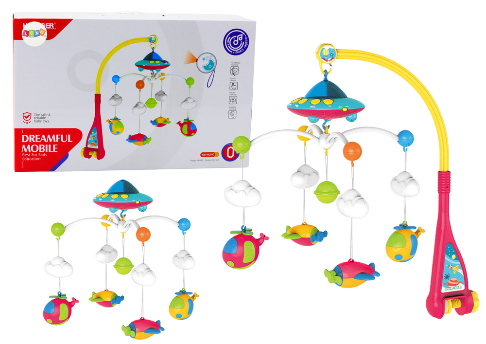 Crib Carousel for Baby Ufo Planes Projector 108 Melodies