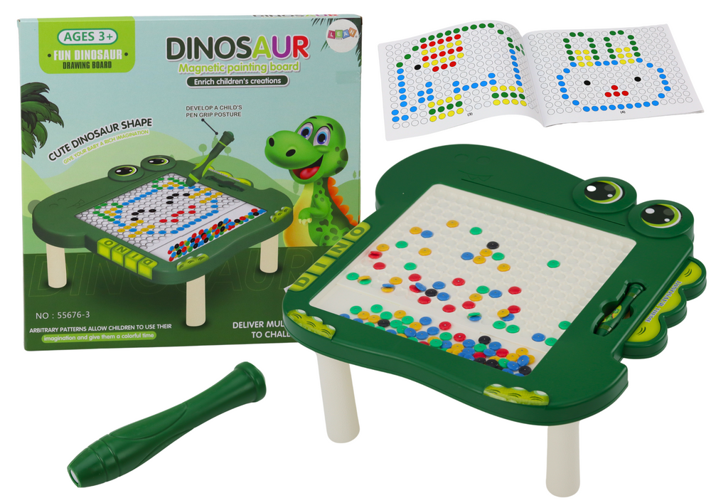 Dinosaur Educational Magnetic Board Table Pad Puzzle Green