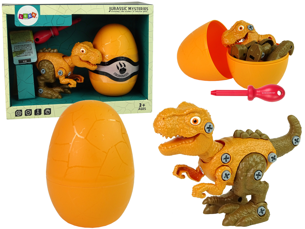 Dinosaur Tyrannosaurus Rex set with Egg DIY Screwdriver Orange