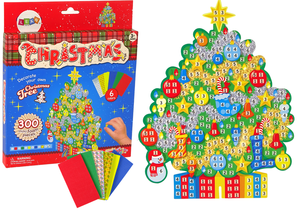 DIY Coloured Mosaic Christmas Tree Sticker Set