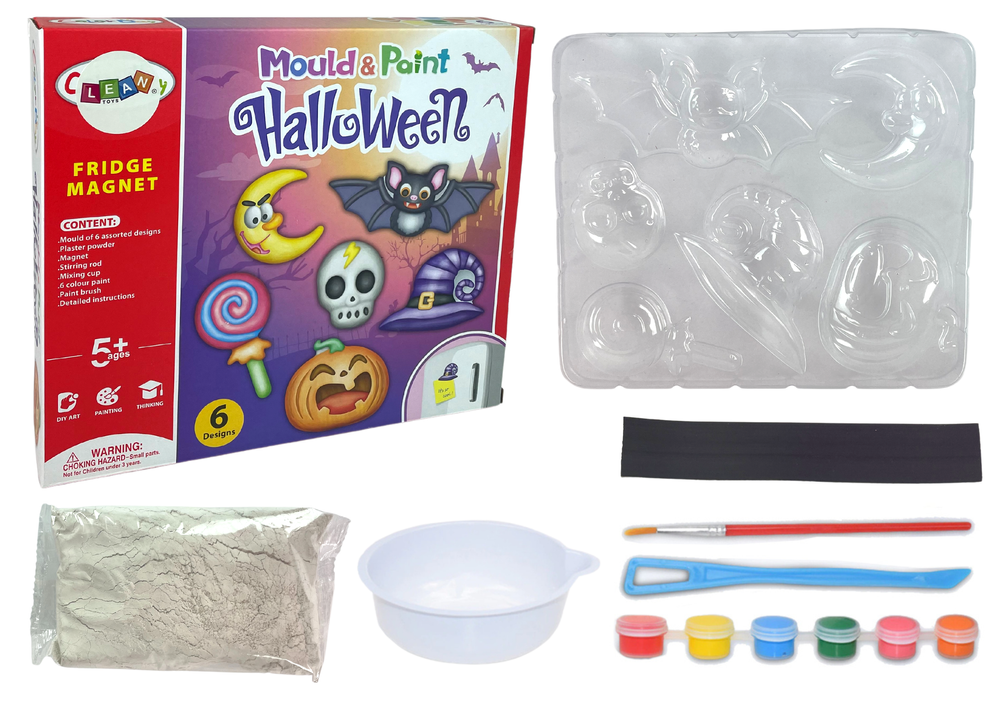 DIY Halloween Magnets Plaster Casts Pumpkin Kit