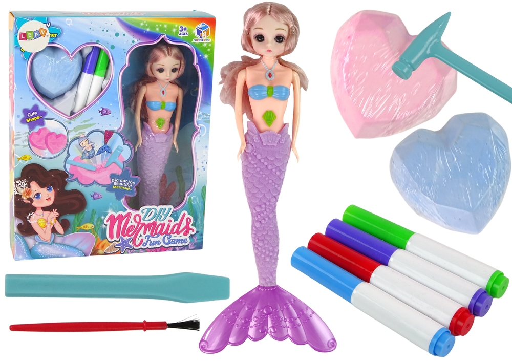 DIY Mermaid Purple Treasures Excavation Kit