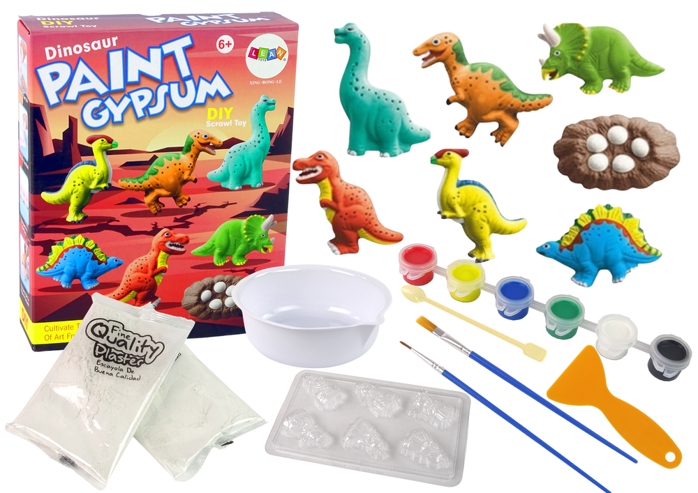 DIY Plaster Casting Kit Painting Paint Dinosaurs