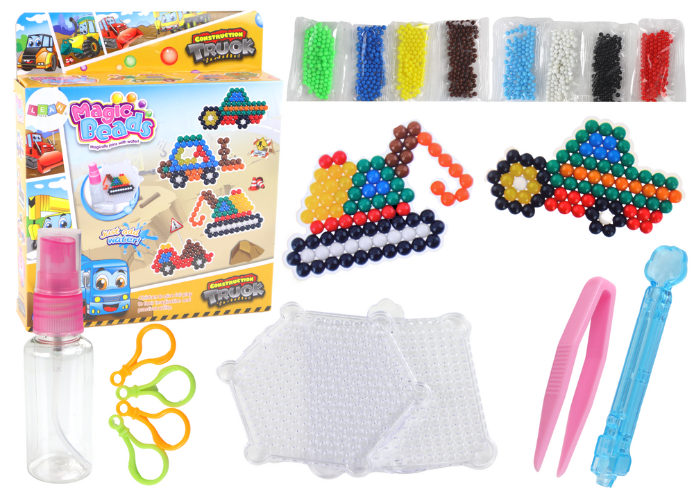 DIY Water Beads Set Magic Beads 8 Colors Construction Vehicles