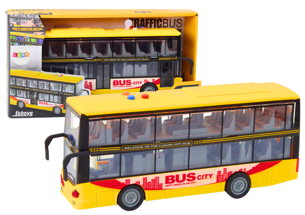 Double-Decker Bus 1:16 Lights Sounds Drive Yellow