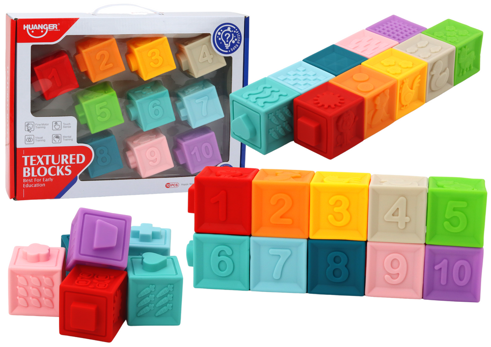 Educational Puzzle For Toddlers, Blocks, Shapes, Numbers