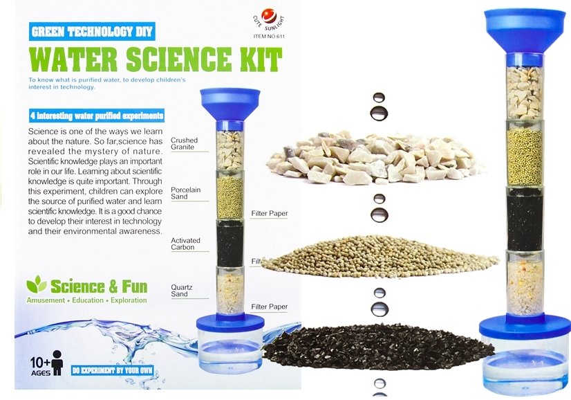 Experimental Set Water Filtration Sand Filter 4 Layers