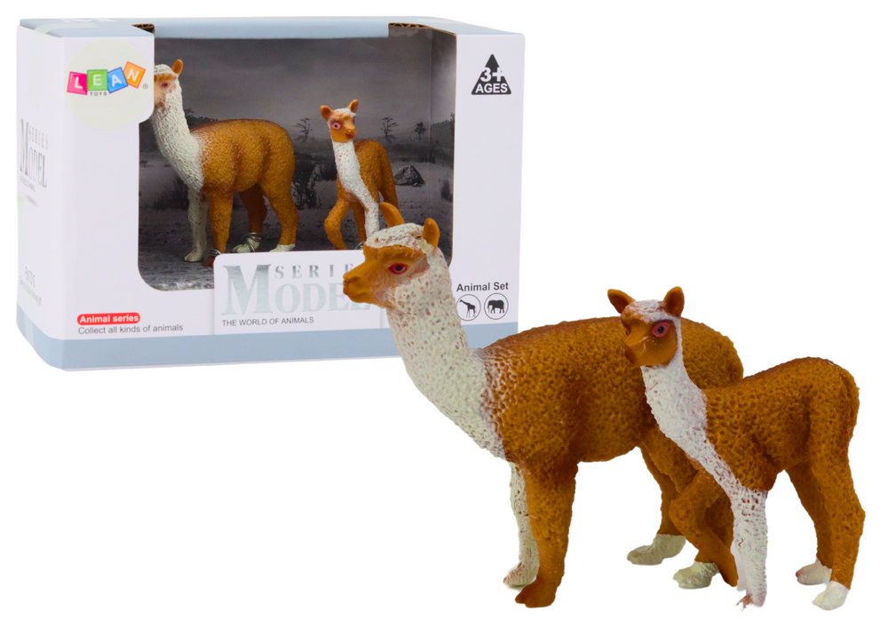 Figurine Adult Llama 8 cm with a young Llama 6 cm Animals of the World