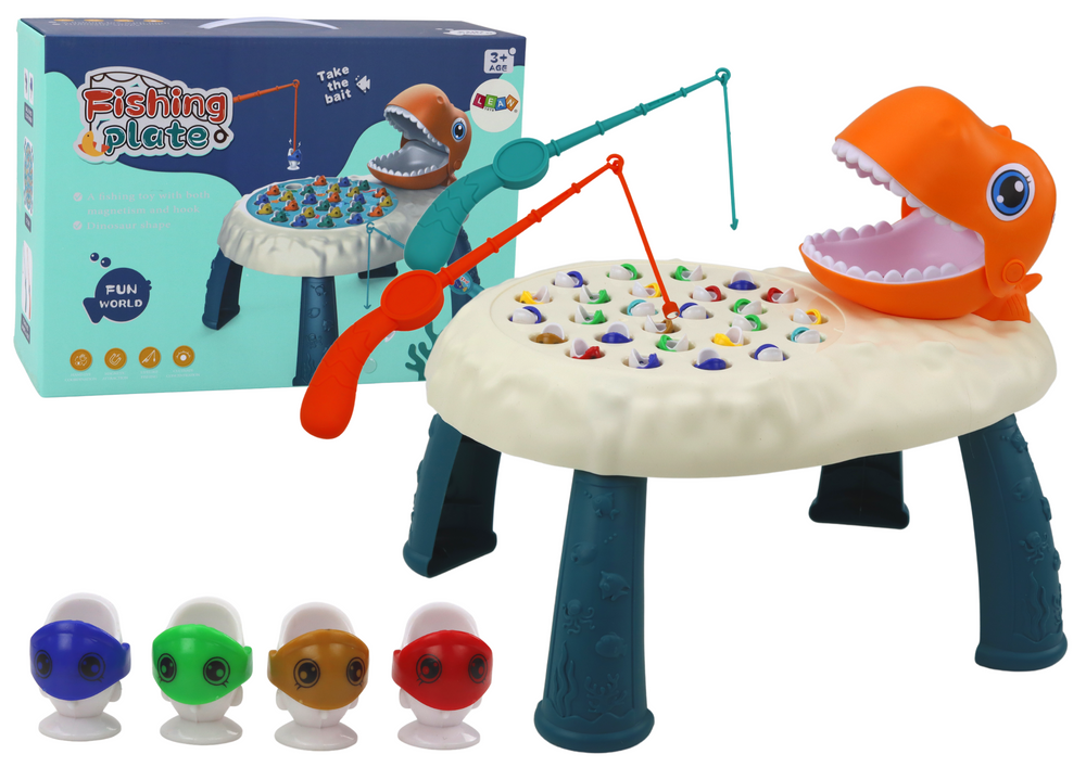 Fishing Arcade Game Orange Dinosaur Table