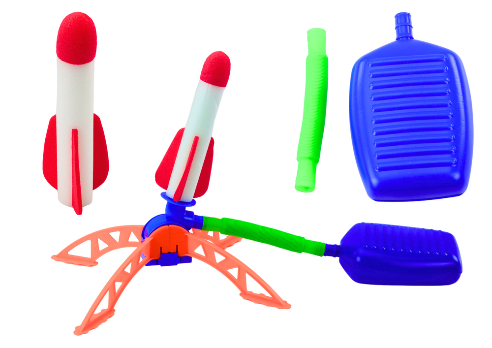 Foam Rocket Launcher Pump Set Blue Garden