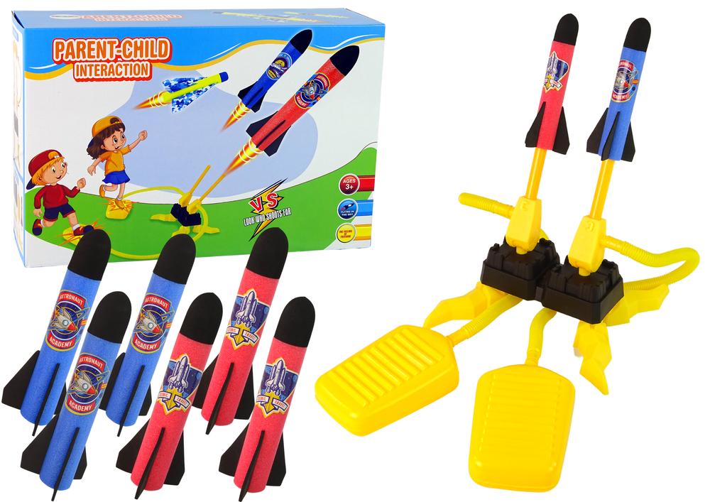 Foam Rocket Launcher Pump Set Yellow Garden