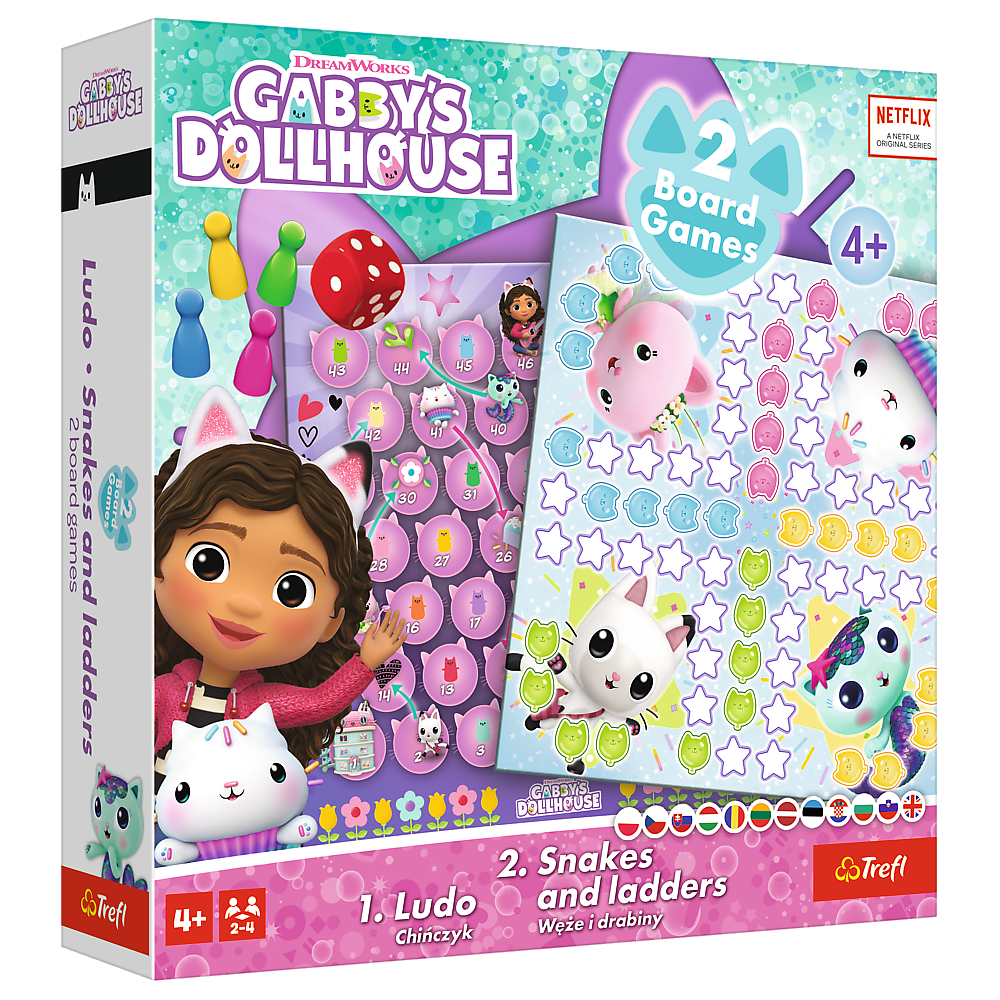 Game 2in1 Chinaman - Snakes and Ladders Gabbys Dollhouse 02590