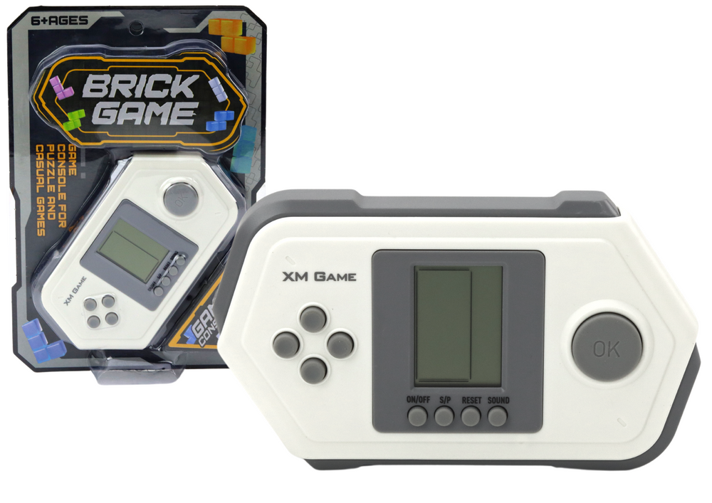 GraTetris Brick Game Electronic Console Gray - White